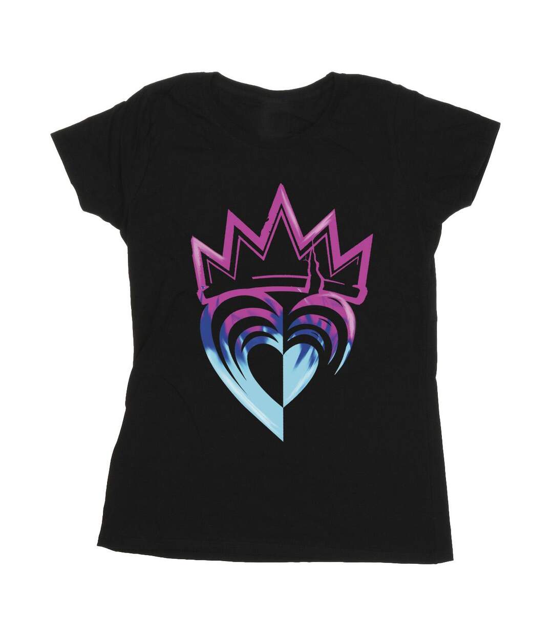Disney - T-shirt DESCENDANTS PINK CROWN - Femme (Noir) - UTBI17738-1