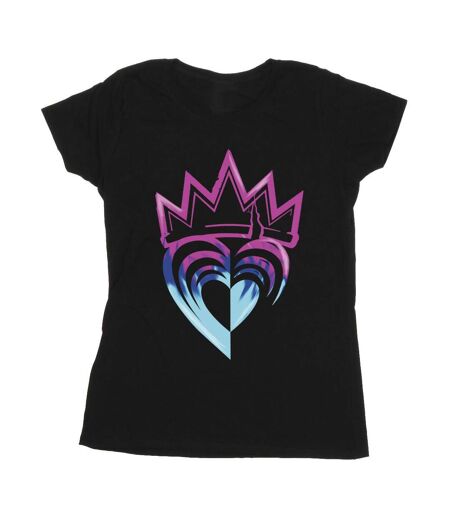 Disney - T-shirt DESCENDANTS PINK CROWN - Femme (Noir) - UTBI17738