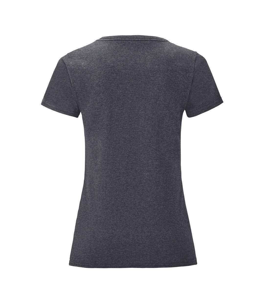 T-shirt manches courtes iconic femme gris foncé chiné Fruit of the Loom