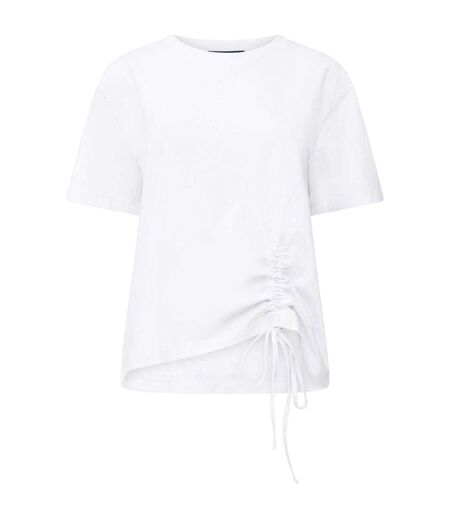 T-shirt Motif/style Ruché Femme Beige Clair French Connection