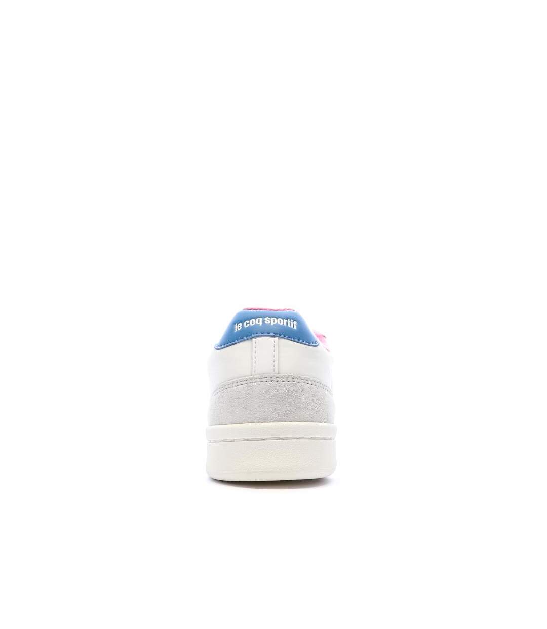 Baskets blanches/roses/bleu femme le coq sportif noah-3
