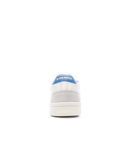 Baskets blanches/roses/bleu femme le coq sportif noah