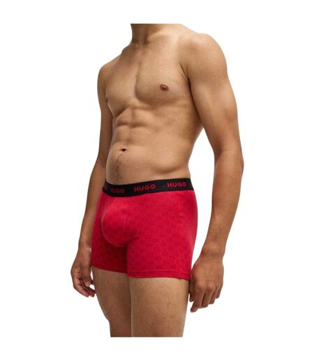 Pack Of 3  Mens Boxer Briefs  Black Red Hugo