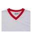 Mens Manchester Crest V Neck T-shirt White Fan Originals-4