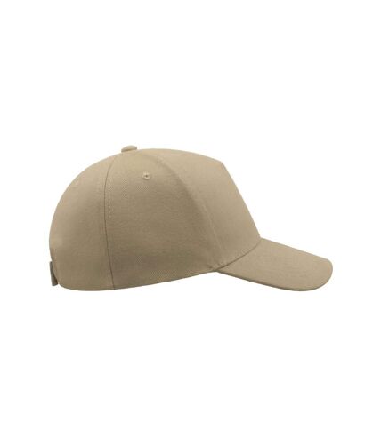 Casquette avec fermoir en scratch liberty five mixte beige Atlantis