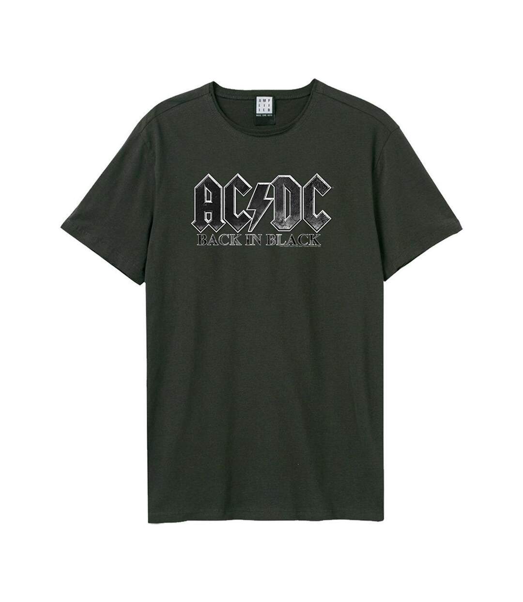 T-shirt Back In Black Adulte Charbon Amplified-1