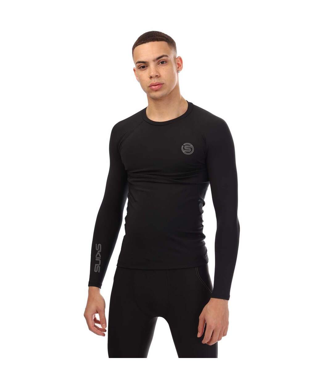 Mens Series-2 Long-sleeved Top Black Skins-1