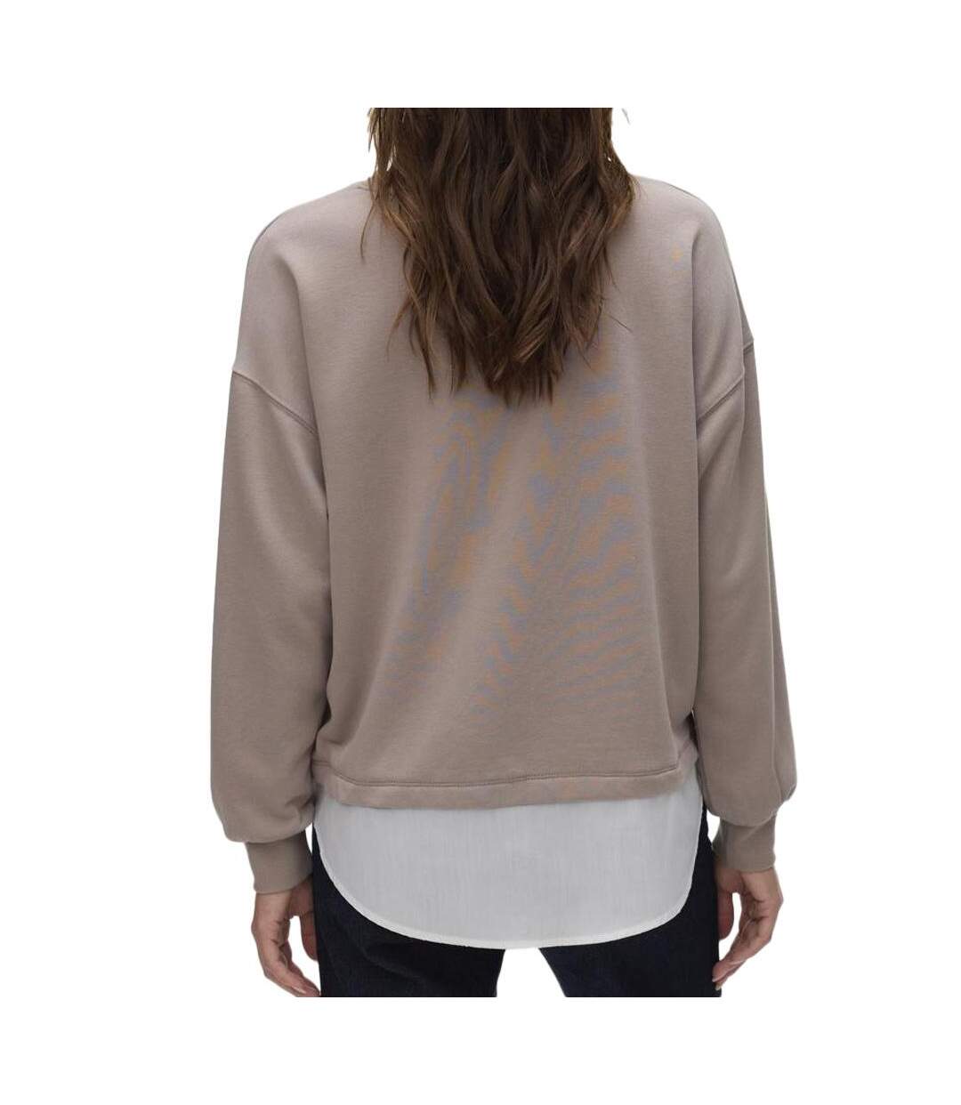 Sweat beige femme vero moda yoyo - m-2