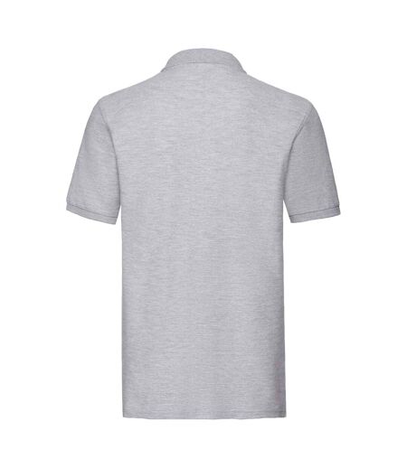 Mens Premium Pique Polo Shirt Athletic Heather Fruit Of The Loom