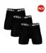 Pack Of 3  Mens Plain Bamboo Boxer Shorts  Black BEAST-1