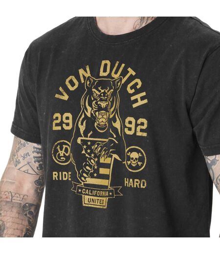 T-shirt homme col rond en jersey et acid wesh avec print Hard Vondutch