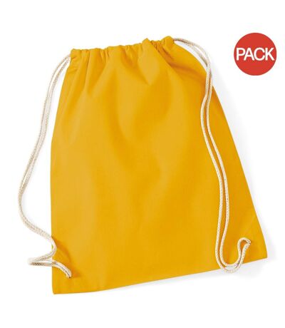 Lot de 2  Sac de gym 12 litres taille unique moutarde Westford Mill