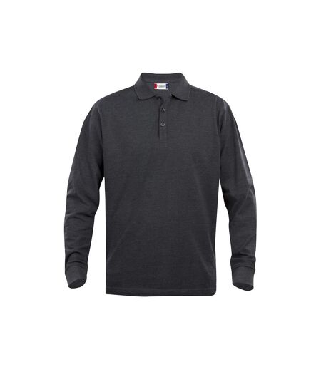 Clique Mens Classic Lincoln Long-Sleeved Polo Shirt (Black/Gray) - UTUB715
