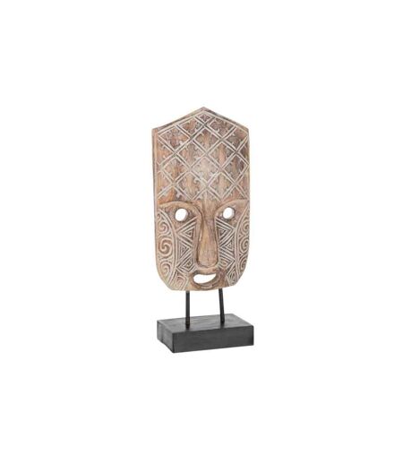 Statuette Déco Masque Primitif 40cm Naturel