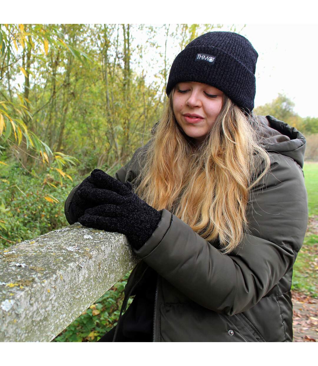Ladies Thermal 40g 3M Insulation Fleece Lined Chenille Beanie Hat-5