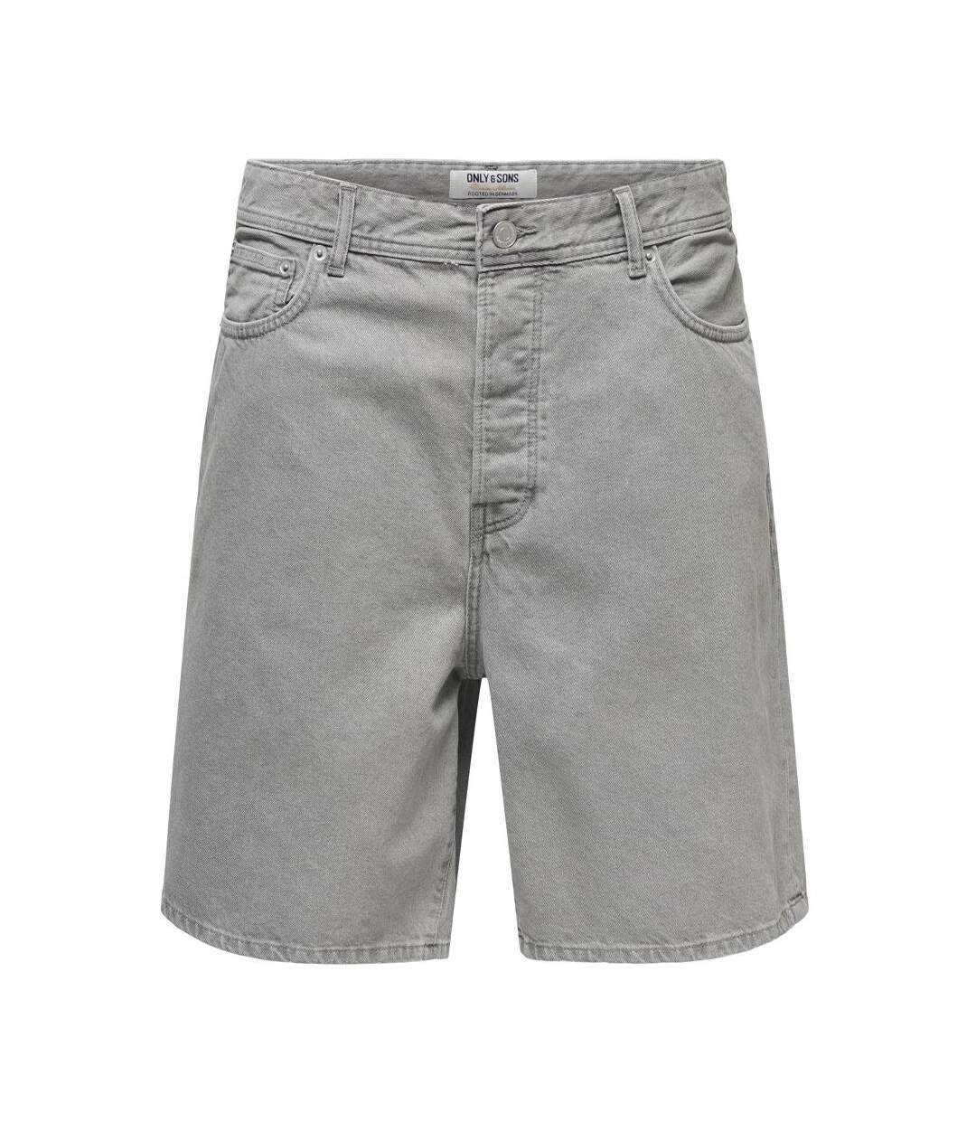 Short en jean gris homme only & sons onsfade pim-1