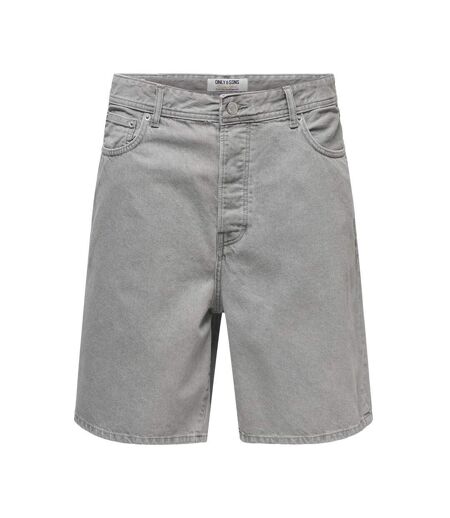 Short en jean gris homme only & sons onsfade pim