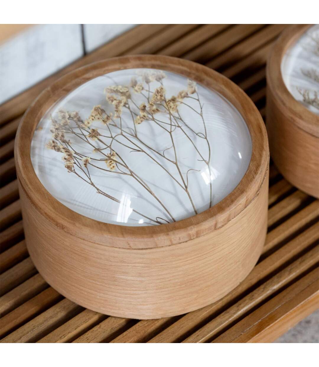 Boîte Déco en Bois Cereal 20cm Naturel-4