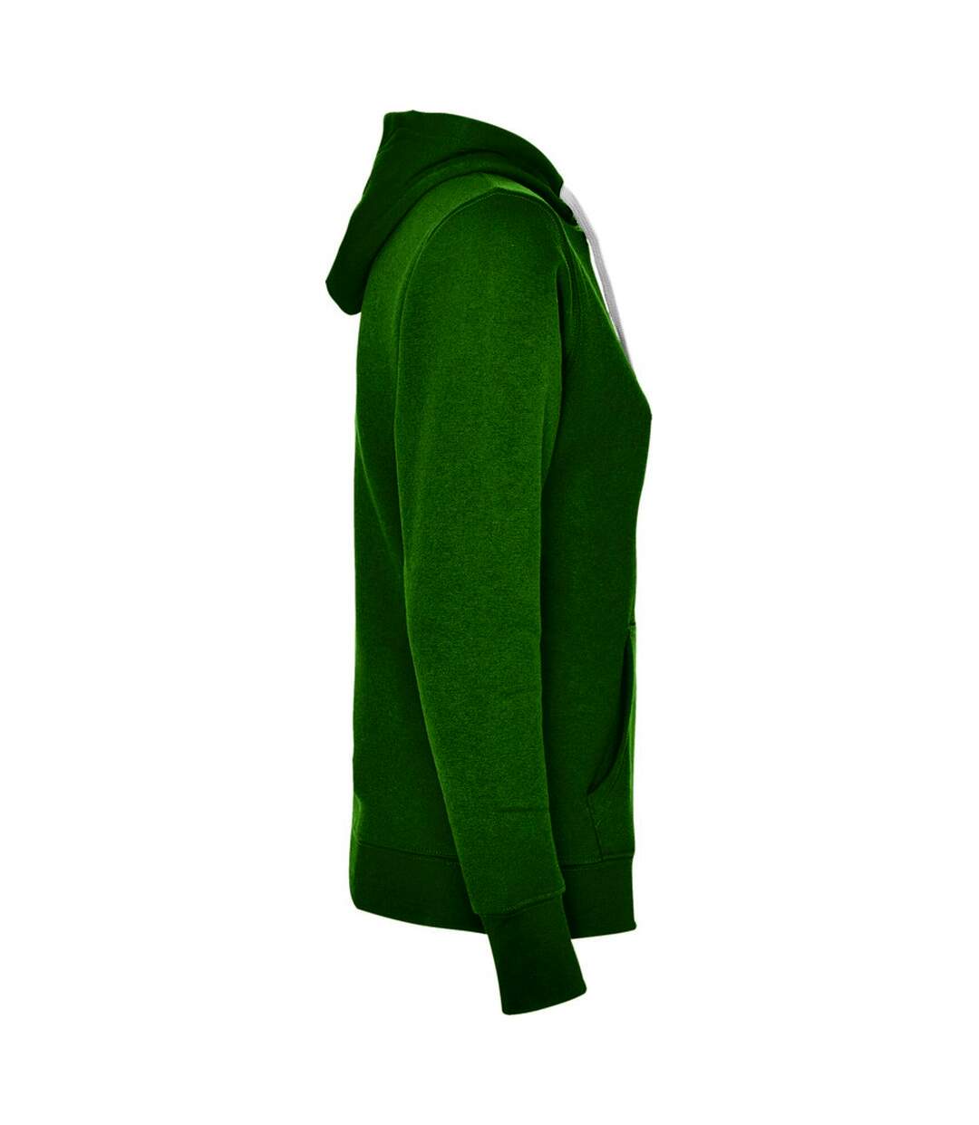 Sweat à capuche urban femme vert kelly / blanc Roly