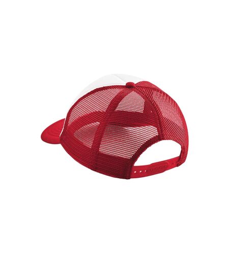 Casquette trucker rouge classique / blanc Beechfield