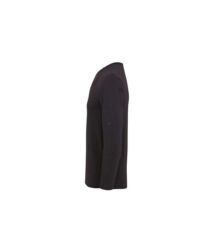 Premier Mens Long John Roll Sleeve T-Shirt (Black) - UTPC5575