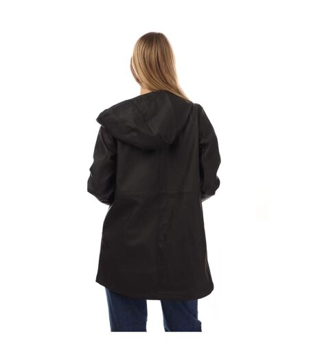 Womens/ladies Malou Coated Raincoat Black Vero Moda