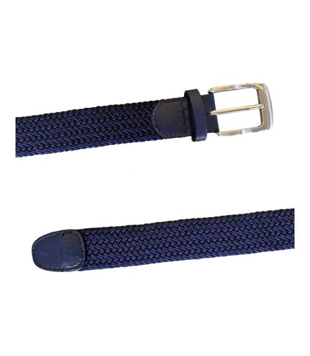 Duke Mens Dani King Size Stretch Braided Belt (Navy) - UTDC186