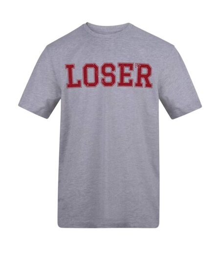 Unisex Adult Loser Cotton T-shirt Grey AWD