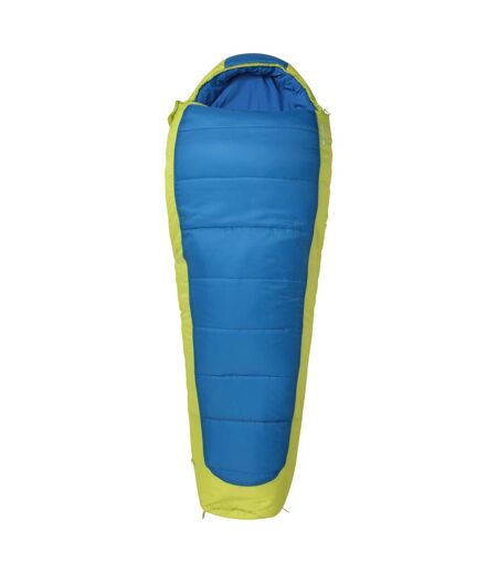 Mountain Warehouse Unisex Adult Microlite 1400 Right Zip Winter Mummy Sleeping Bag (Blue/Green) (One Size) - UTMW1798