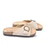 OZABI Sandales Mule Boucle Ronde Nubuck Noir Beige 36-41-3