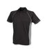 Polo Sport À Manches Courtes Homme Noir Gris Finden & Hales-1