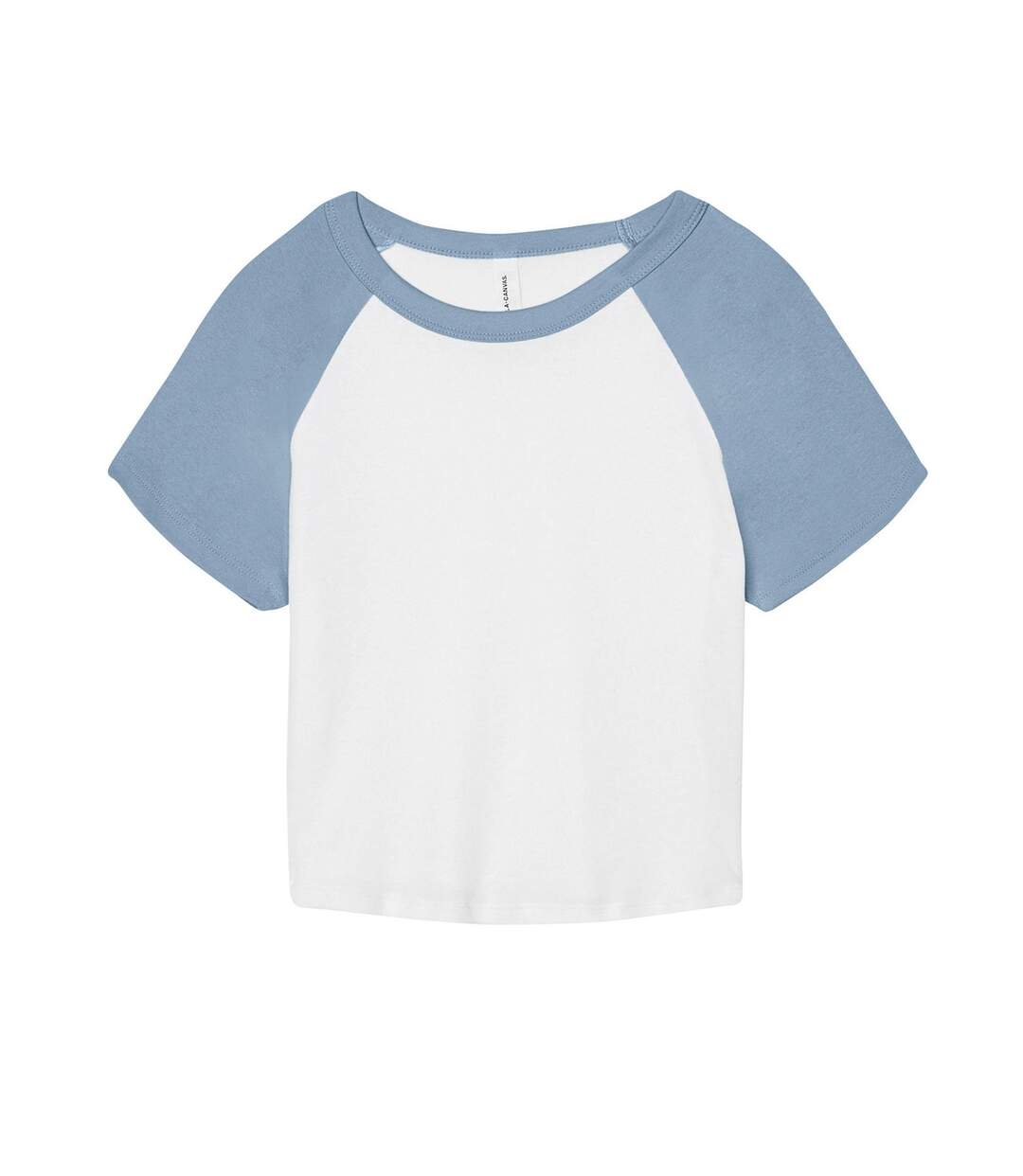 Haut court femme blanc / bleu clair Bella + Canvas-1