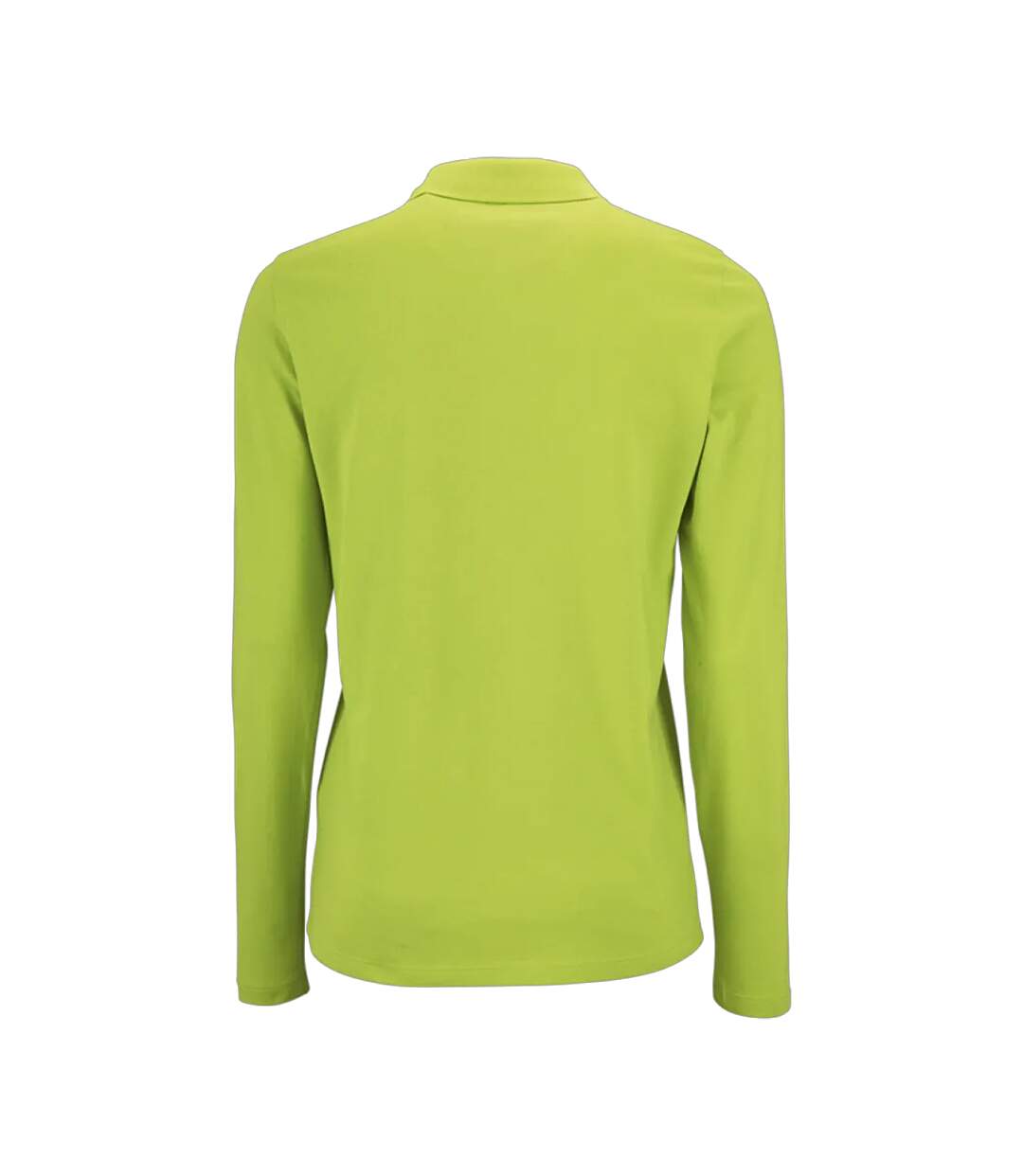Womens/ladies Perfect Pique Long-sleeved Polo Shirt Apple Green SOLS-2