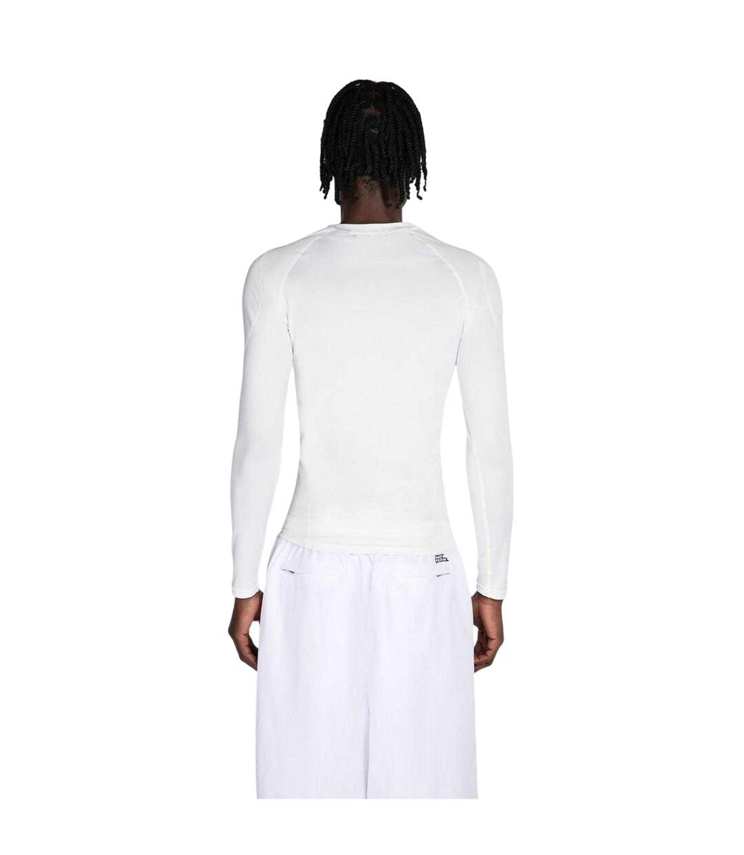 Mens Logo Raglan Long-sleeved T-shirt White No Fear-1