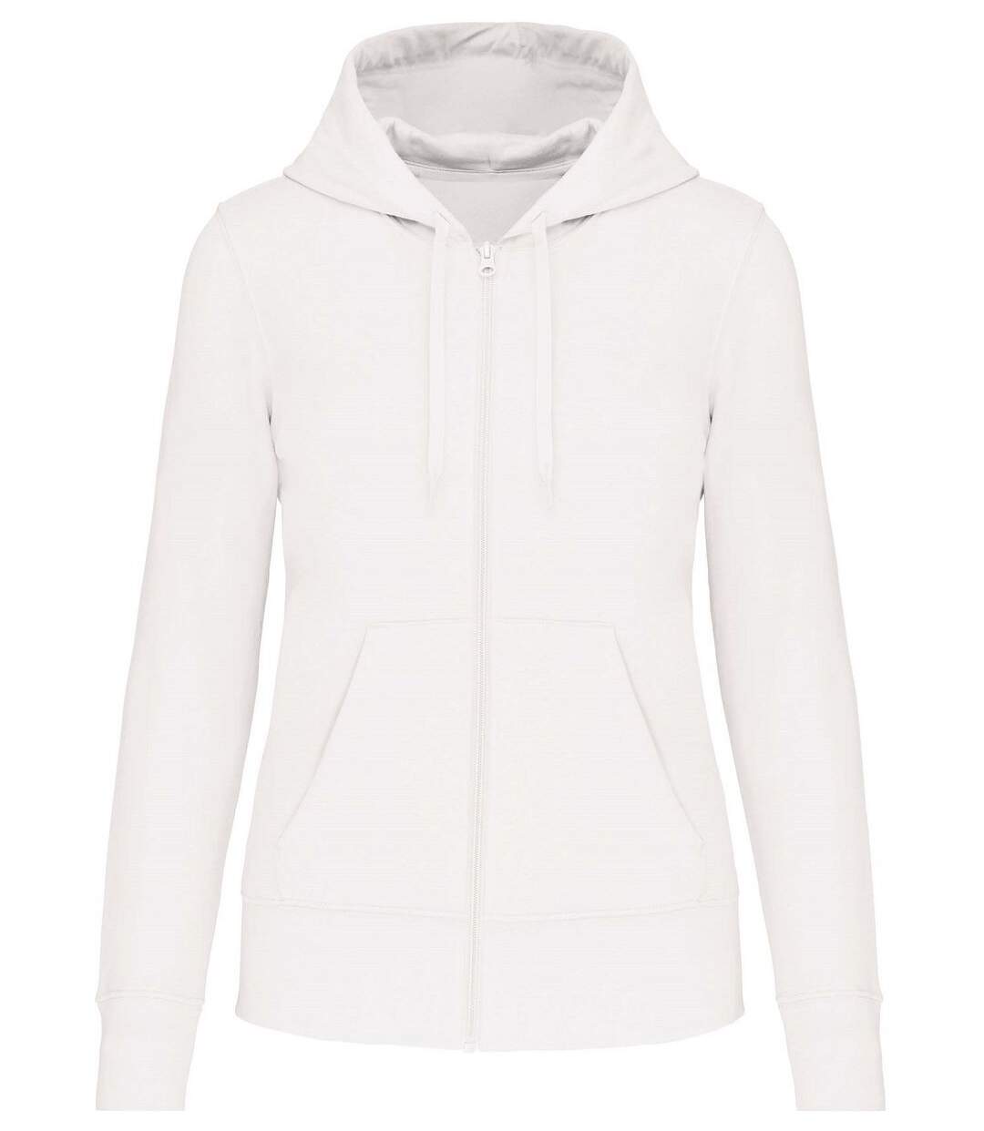 Sweat à capuche zippé écoresponsable - femme - K4031 - blanc