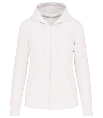 Sweat à capuche zippé écoresponsable - femme - K4031 - blanc