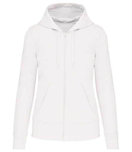 Sweat à capuche zippé écoresponsable - femme - K4031 - blanc