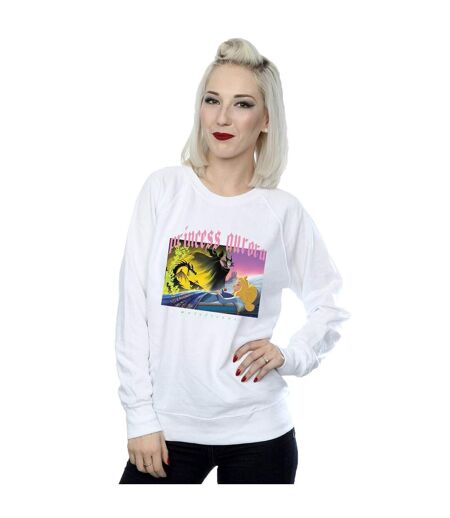 Disney Sweatshirt Womens/Ladies Sleeping Beauty And Maleficent (Blanc) - UTBI12901