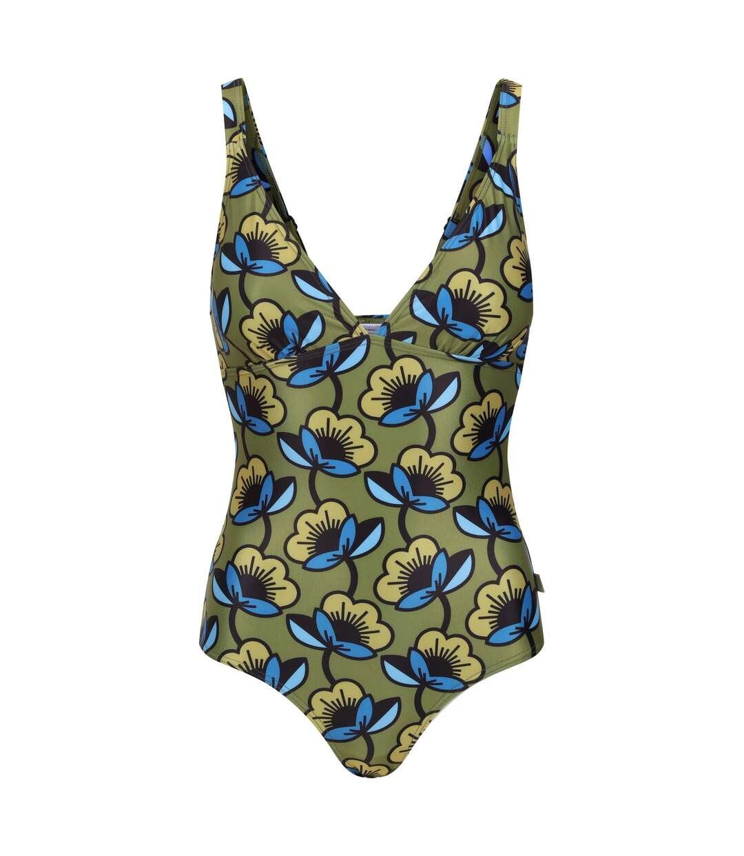 Maillot de bain 1 pièce orla kiely femme vert kaki Regatta-1