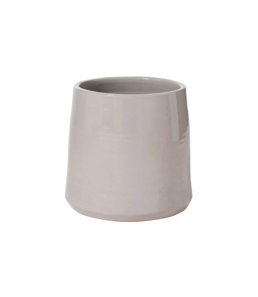 Cache Pot Rond en Céramique Can 28cm Gris-1