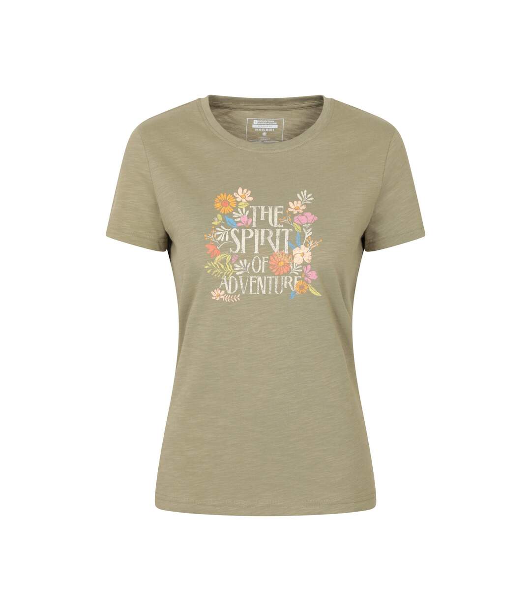 T-shirt Motif/style Imprimé Spirit Of Adventure Femme Vert Kaki Mountain Warehouse-1