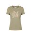 T-shirt Motif/style Imprimé Spirit Of Adventure Femme Vert Kaki Mountain Warehouse-1