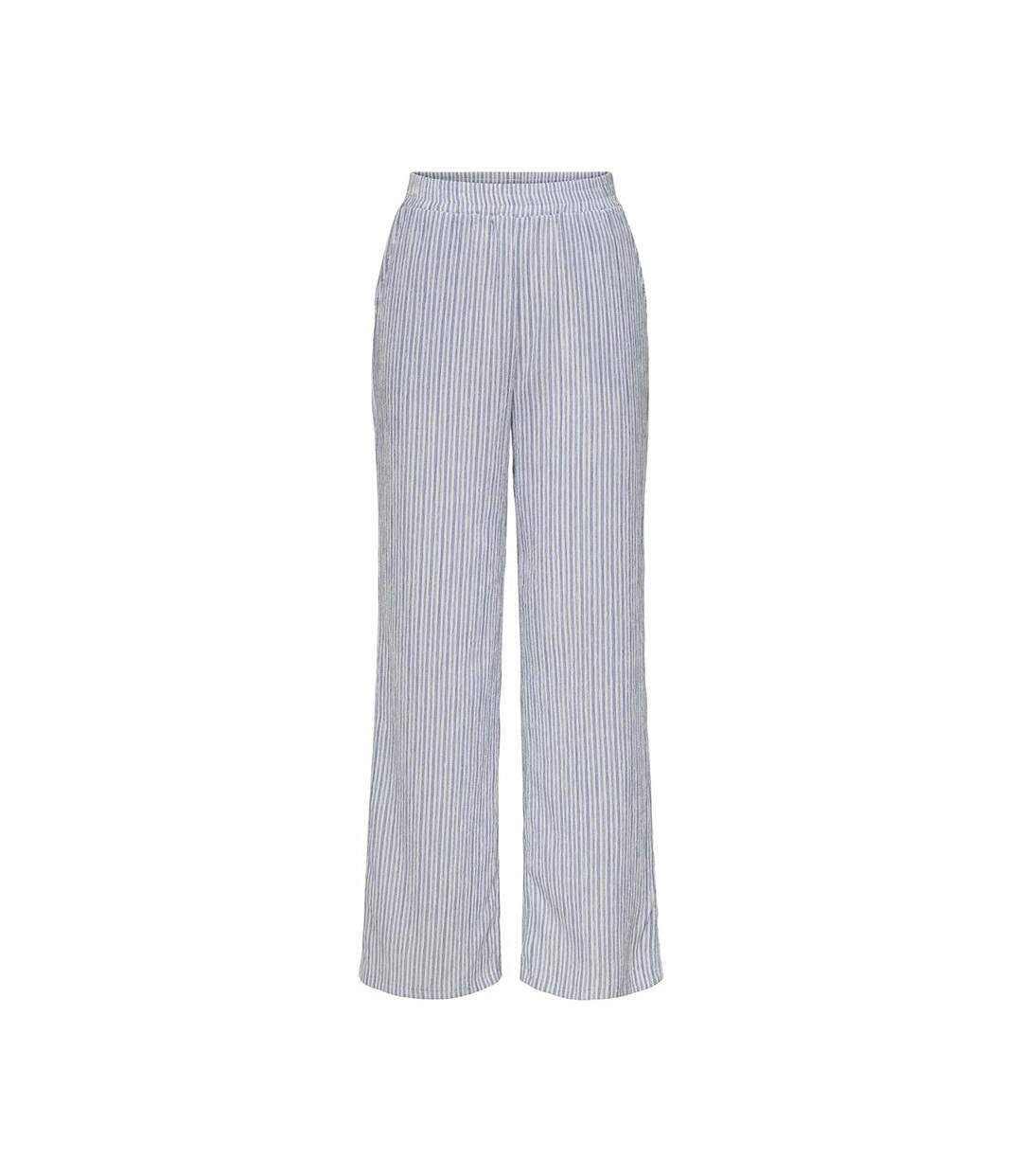 Pantalon blanc/bleu femme jdy ocean-1