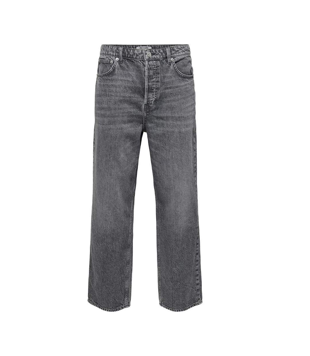 Jean loose gris homme only & sons baggy-1