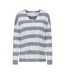 Pull bleu à rayures femme only chianti - l-1
