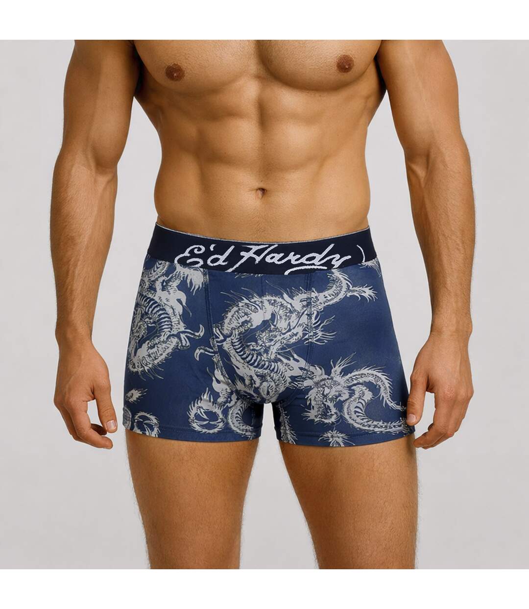Ed Hardy - Lot de 5 Boxers Homme Bleus Taille Élastique-4