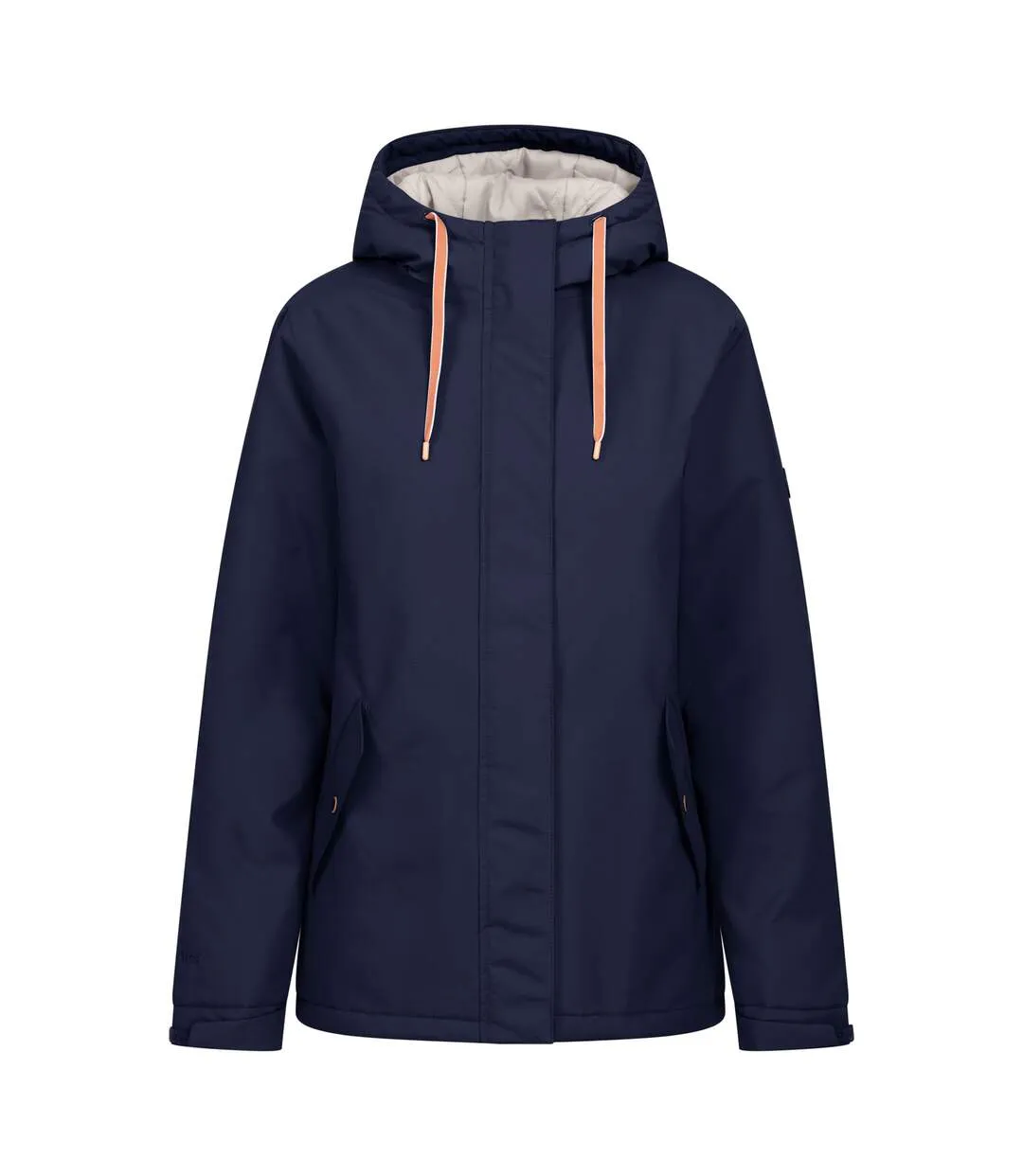 Veste Imperméable Unie À Capuche Yulia Femme Bleu Marine Trespass-2