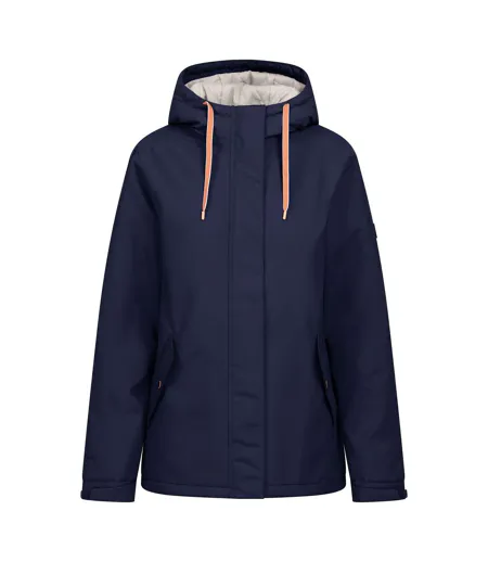 Veste Imperméable Unie À Capuche Yulia Femme Bleu Marine Trespass