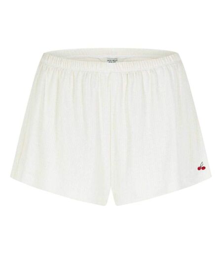Womens/ladies Cotton Relaxed Fit Sweat Shorts Vintage White Jack Wills