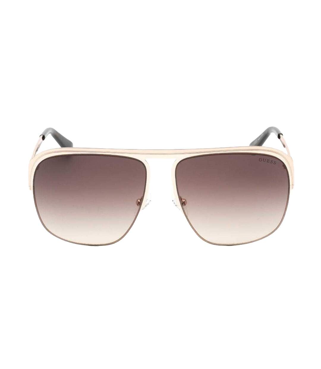 Lunettes De Soleil Motif/style Carré Homme Taille Unique Jaune Or Guess-1